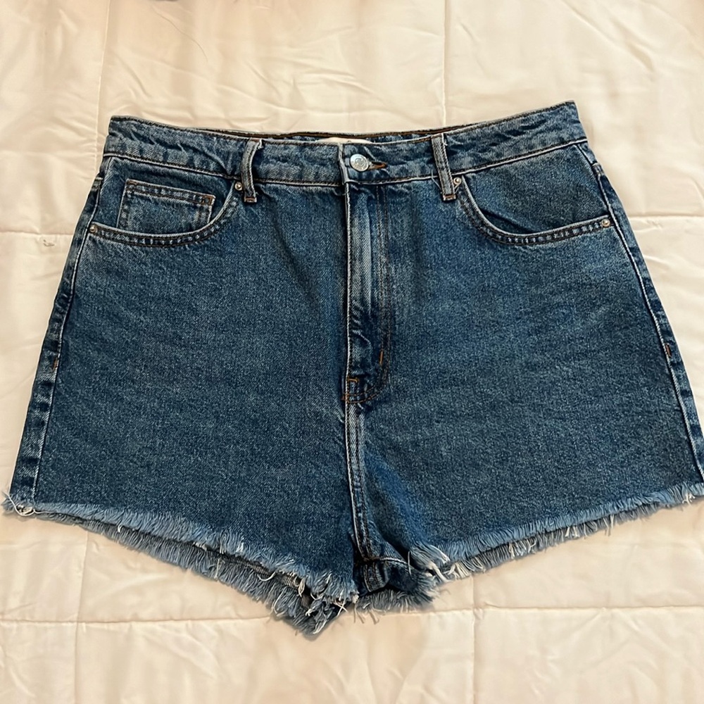 Denim High Waist  Shorts